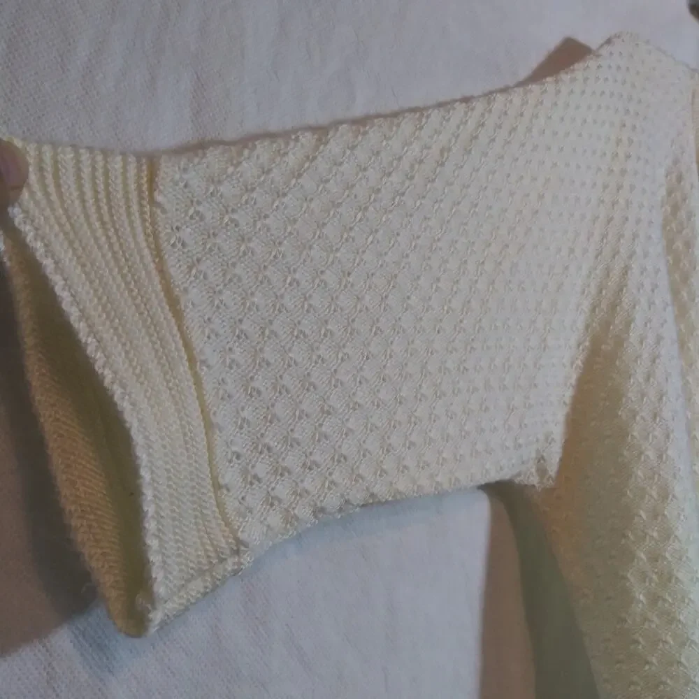 Ny Collection Cream Open-Front Knit Cardigan Sweater Cottagecore Petite Size XLP